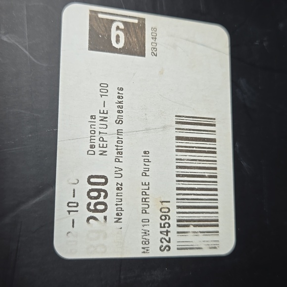 Demonia Plant Neptunez 100 UV Unisex Platform Purple Glitter Hologram Sneakers - Picture 16 of 16